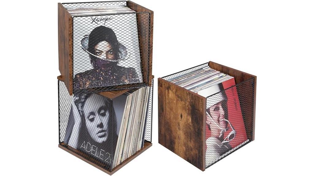 vinyl record cube organizer