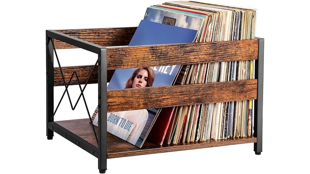 vinyl record storage crate