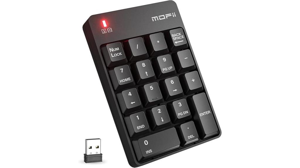 wireless 19 key numeric keypad