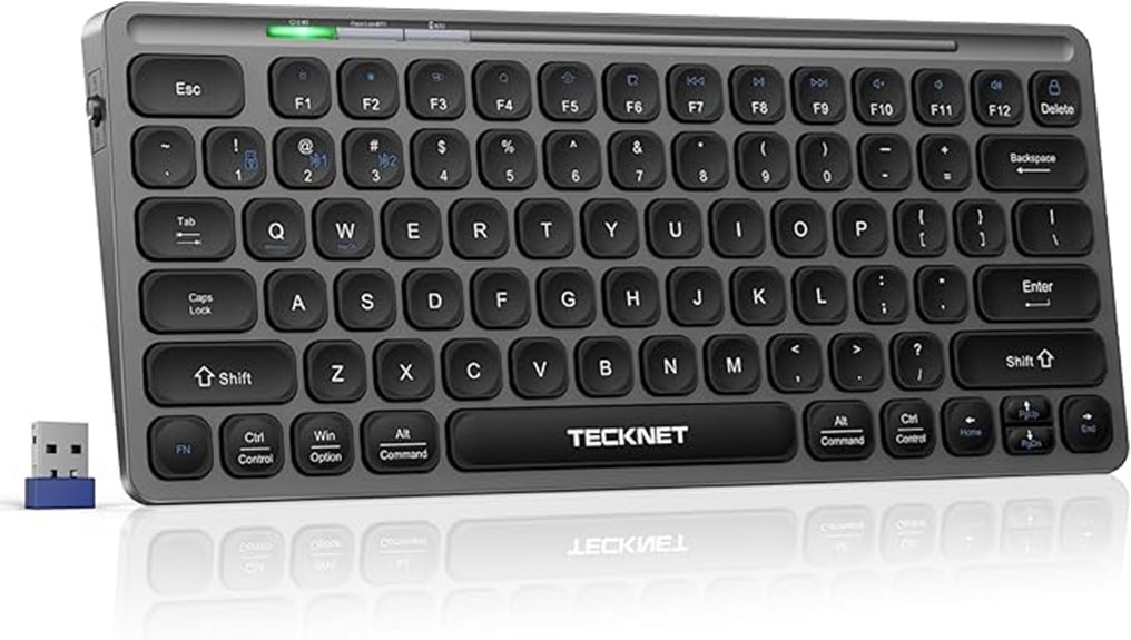 wireless bluetooth rechargeable keyboard