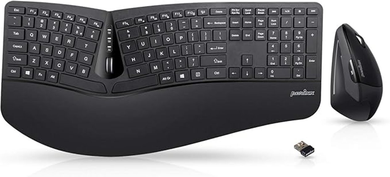 wireless ergonomic keyboard and mouse