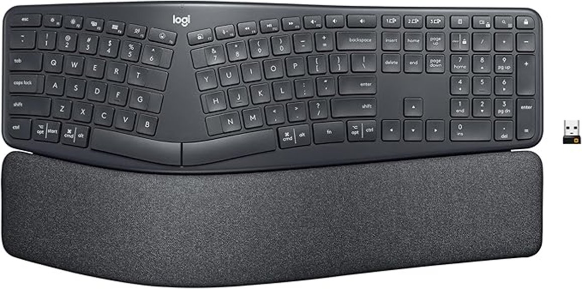 wireless ergonomic keyboard design