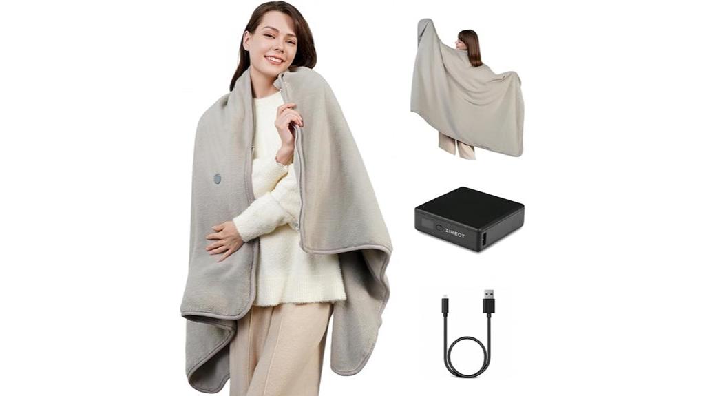 wireless heated blanket with battery