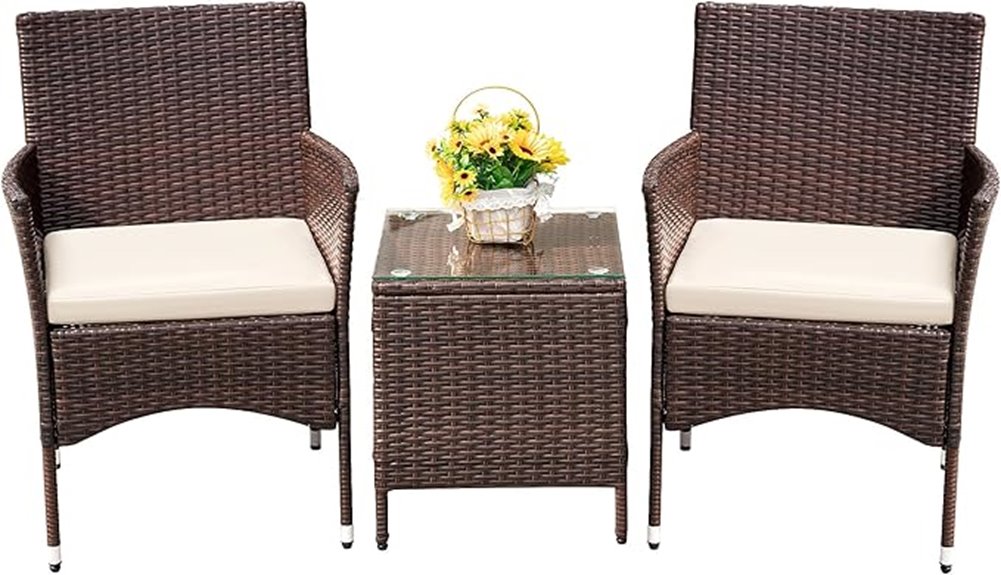 3 piece patio furniture set