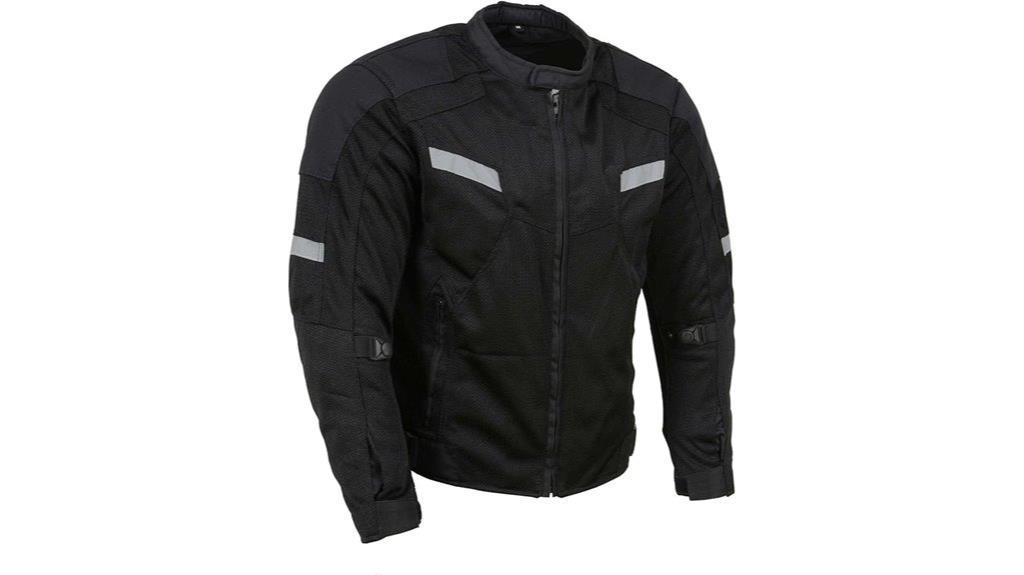 black ce armored motorcycle jacket