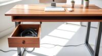 clutter free adjustable desk