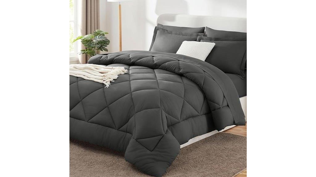 dark grey queen bedding
