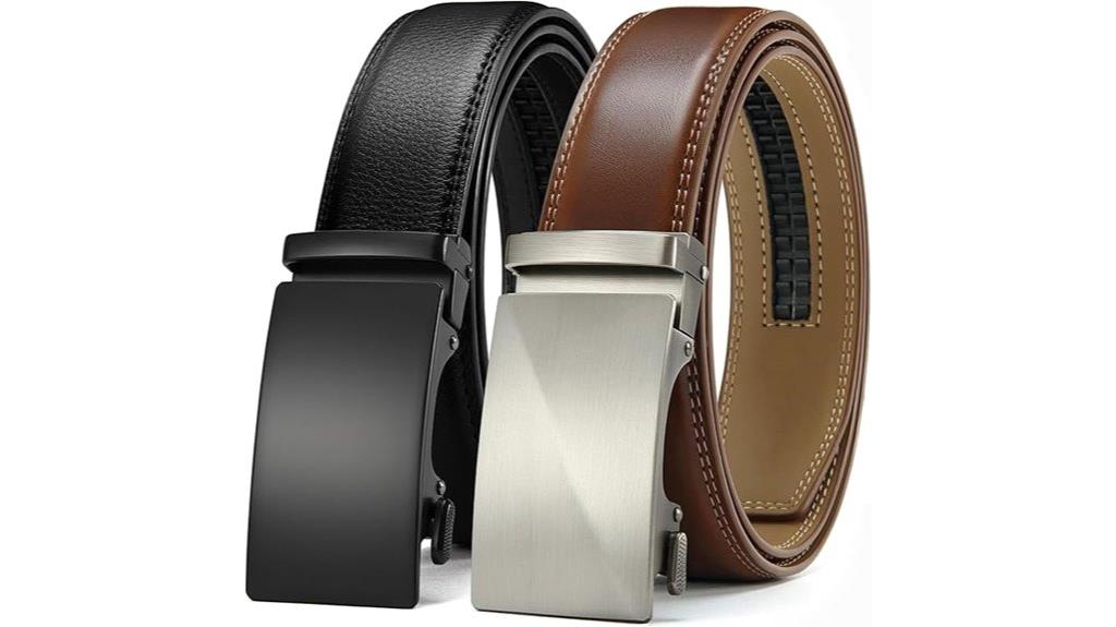 double pack leather belts