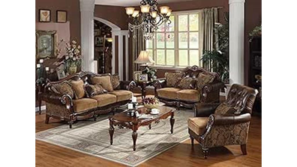 elegant four piece living room set