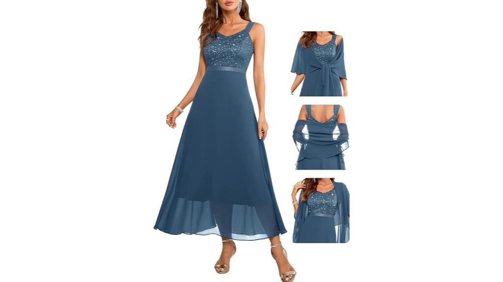 elegant sequin wedding gown