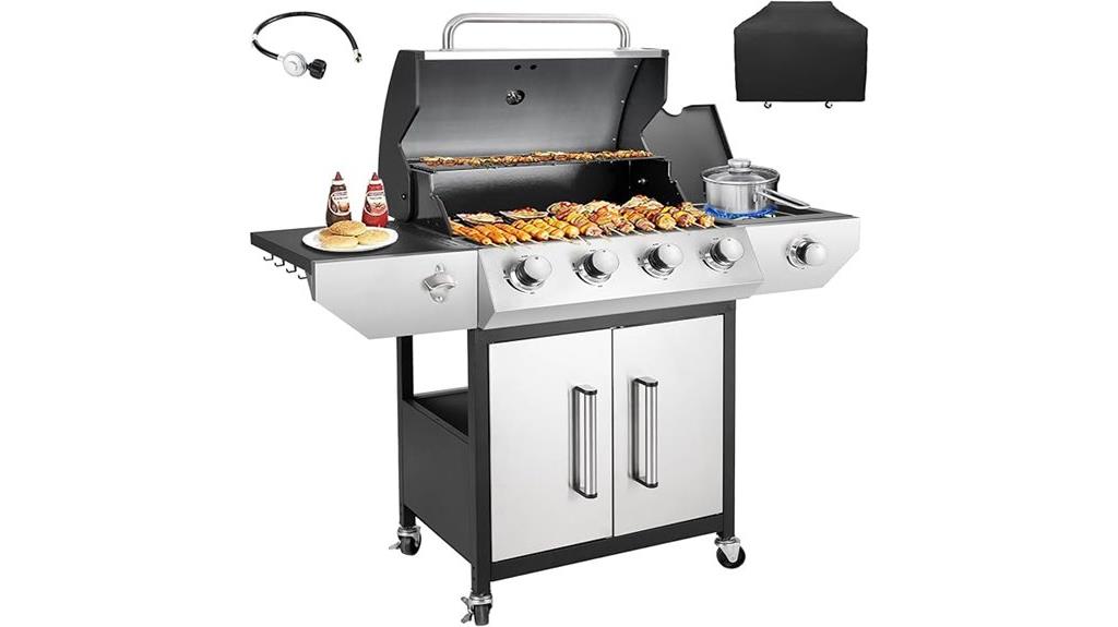 four burner propane grill