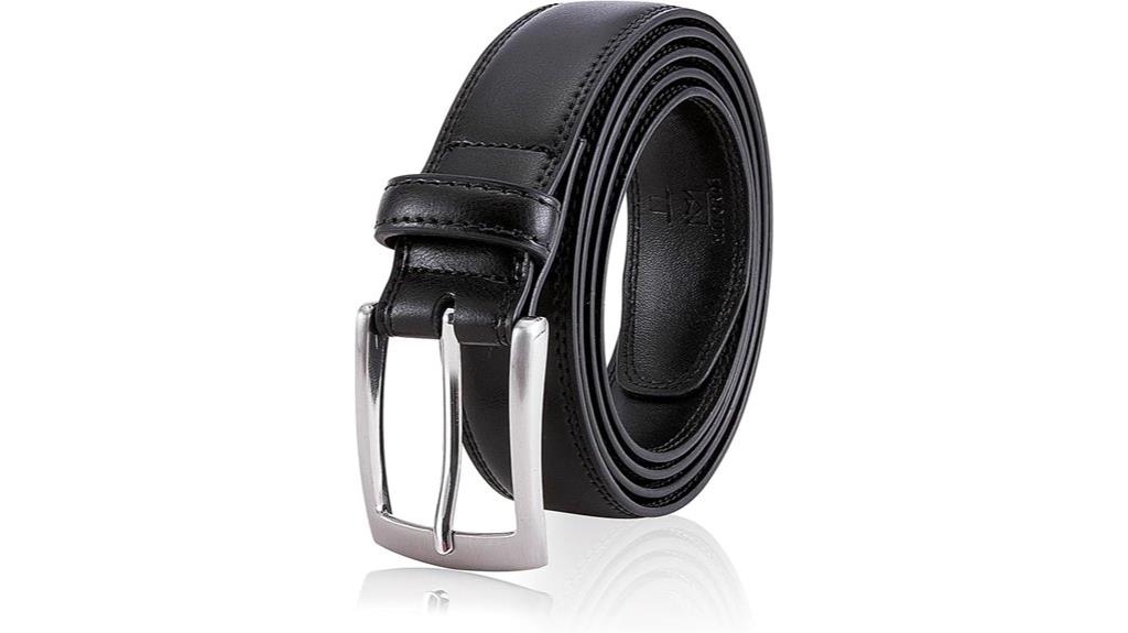 genuine leather dress belt
