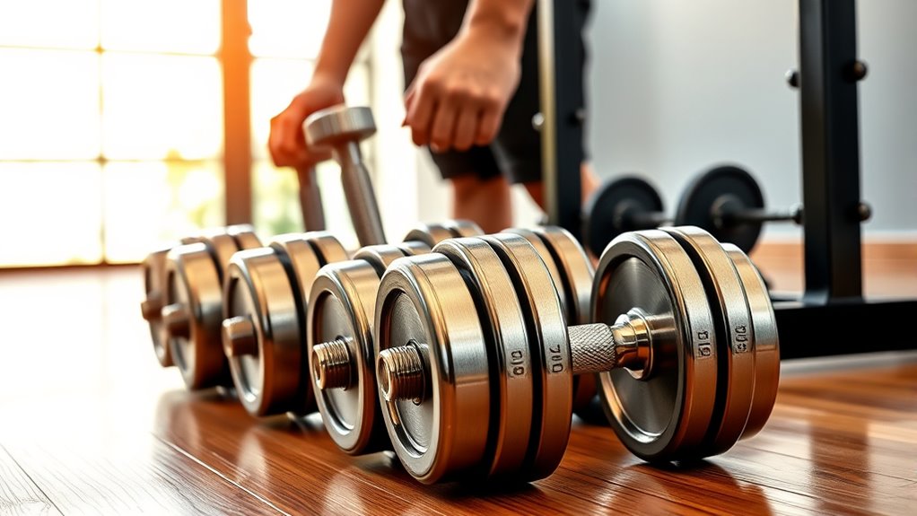 key adjustable dumbbell features