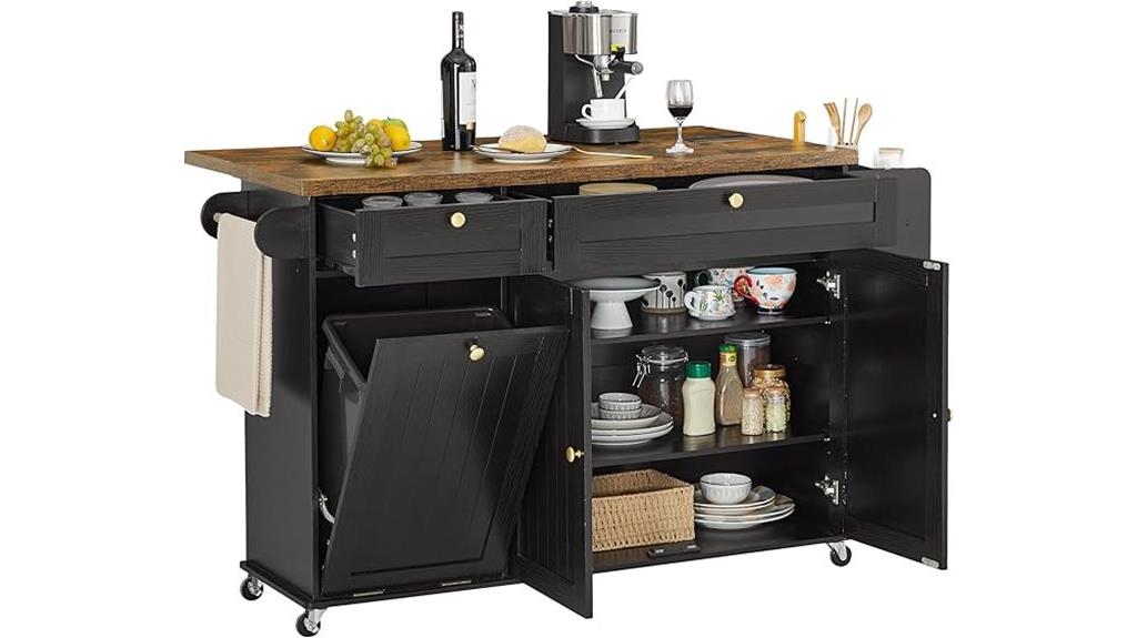 kitchen island with power