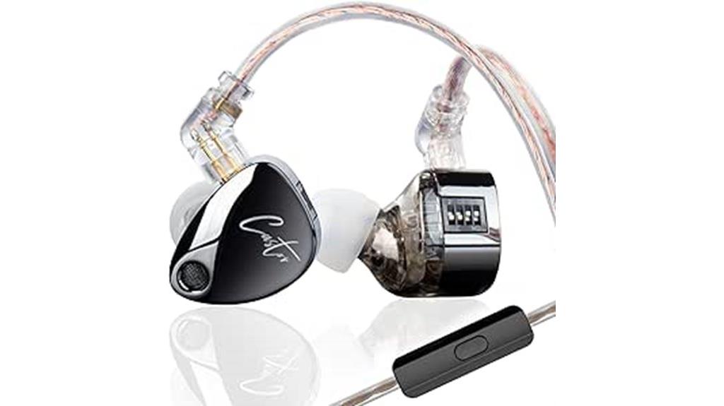 kz castor earphones with microphone