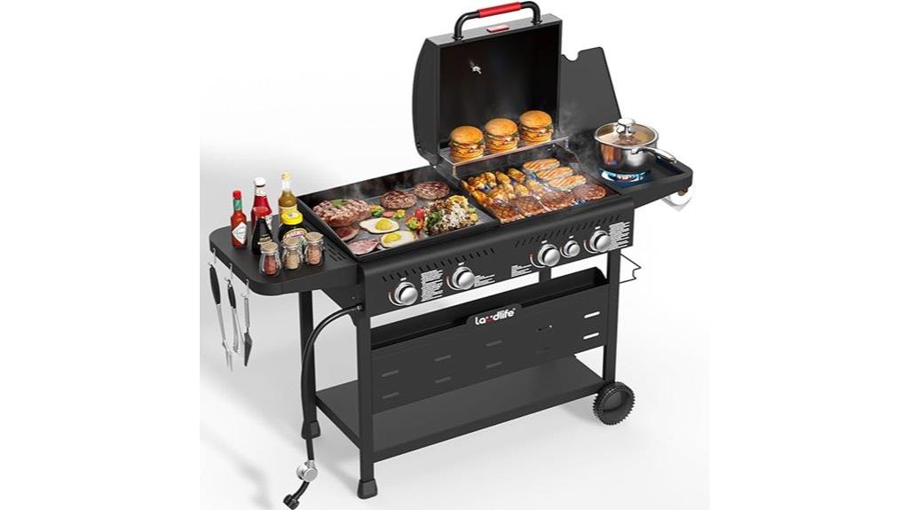 large griddle grill combo