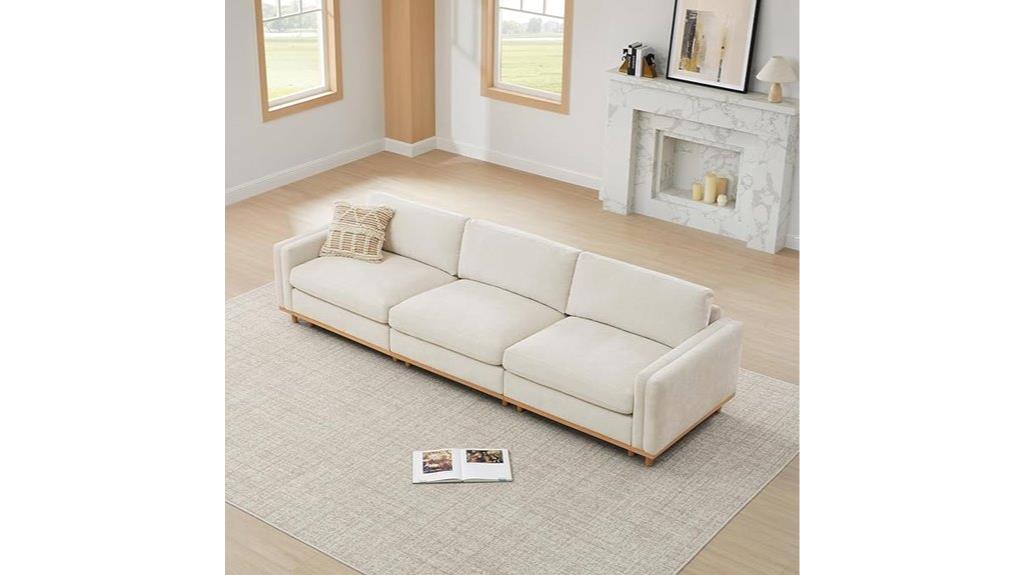 large modular linen sofa