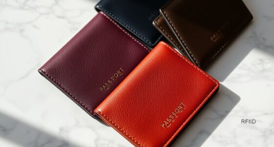 luxury leather passport sets