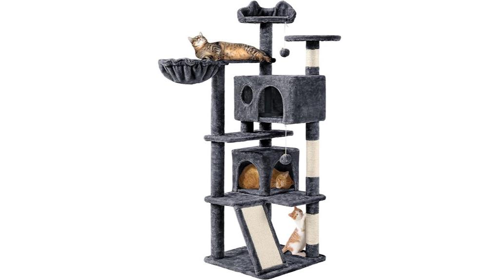 multi level cat tree with scratching