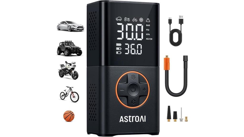 portable compact inflator tire