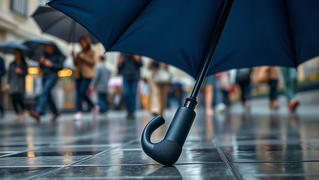 portable durable wind resistant umbrella