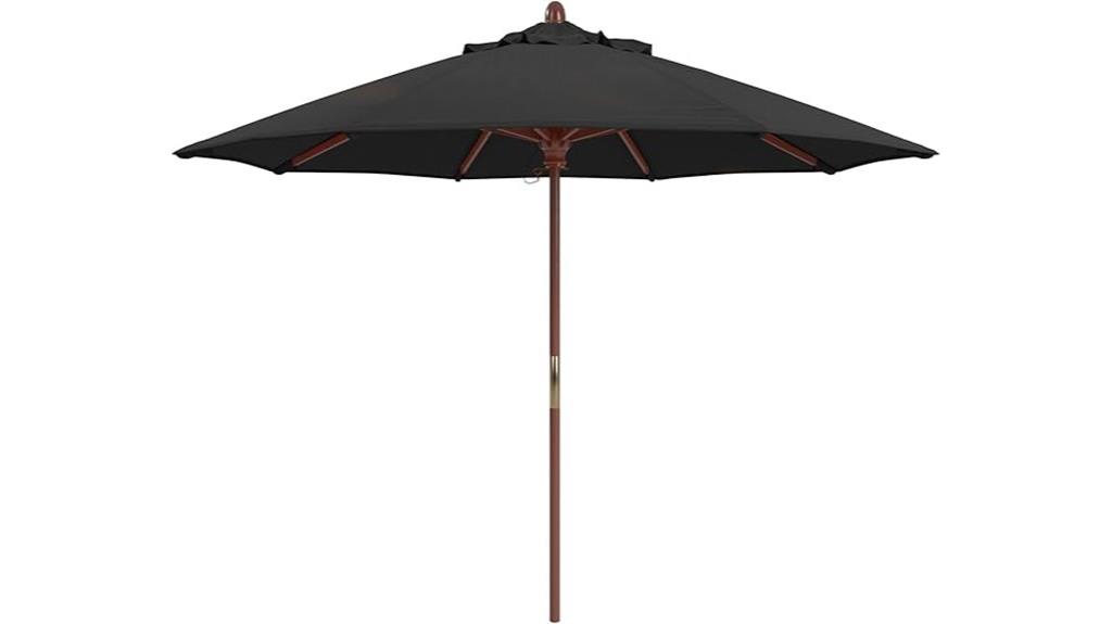 premium hardwood patio umbrella
