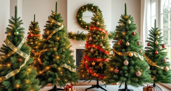 realistic pre lit christmas trees