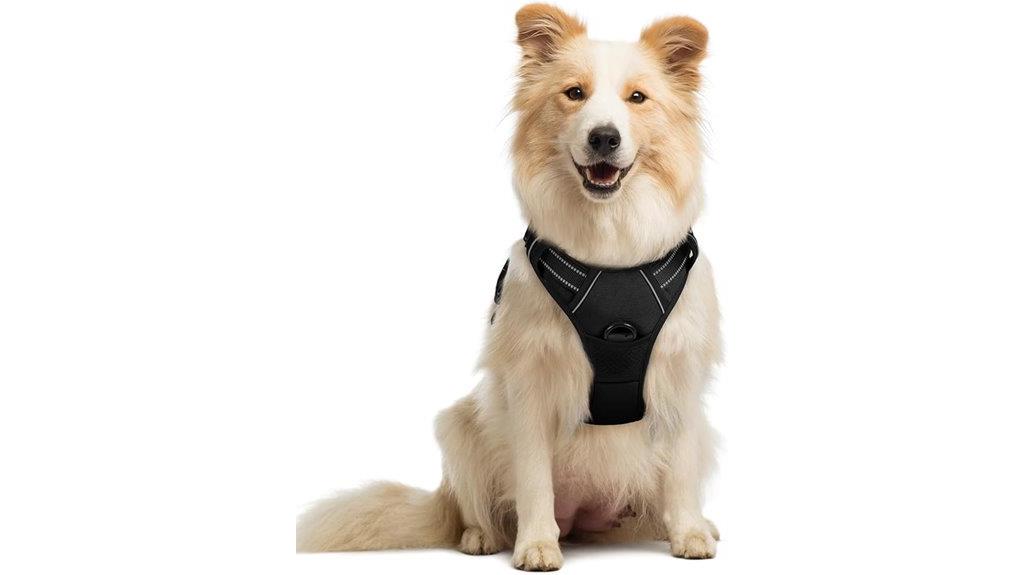 reflective padded dog harness
