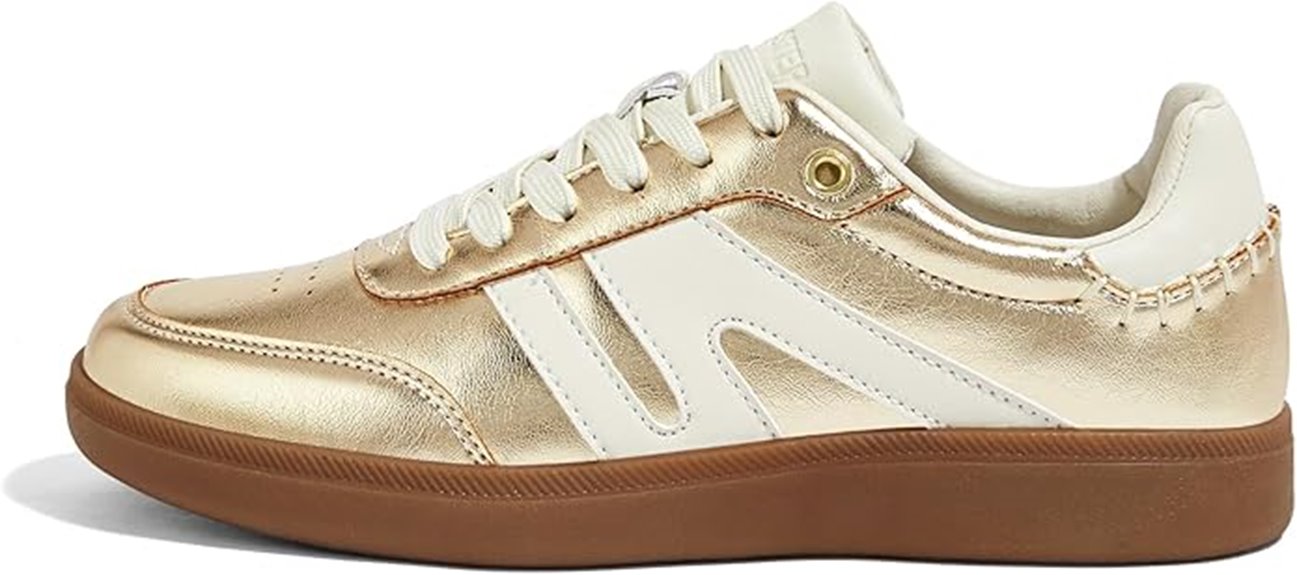 retro leather sneakers