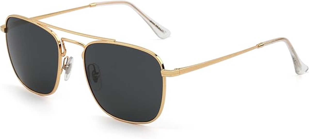 retro square aviator sunglasses