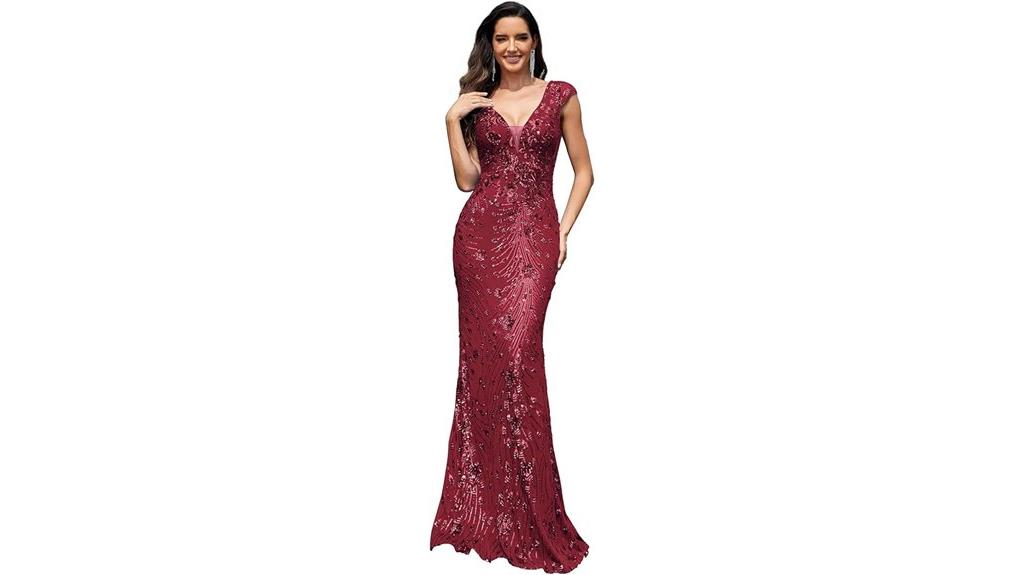 sequined mermaid prom gown