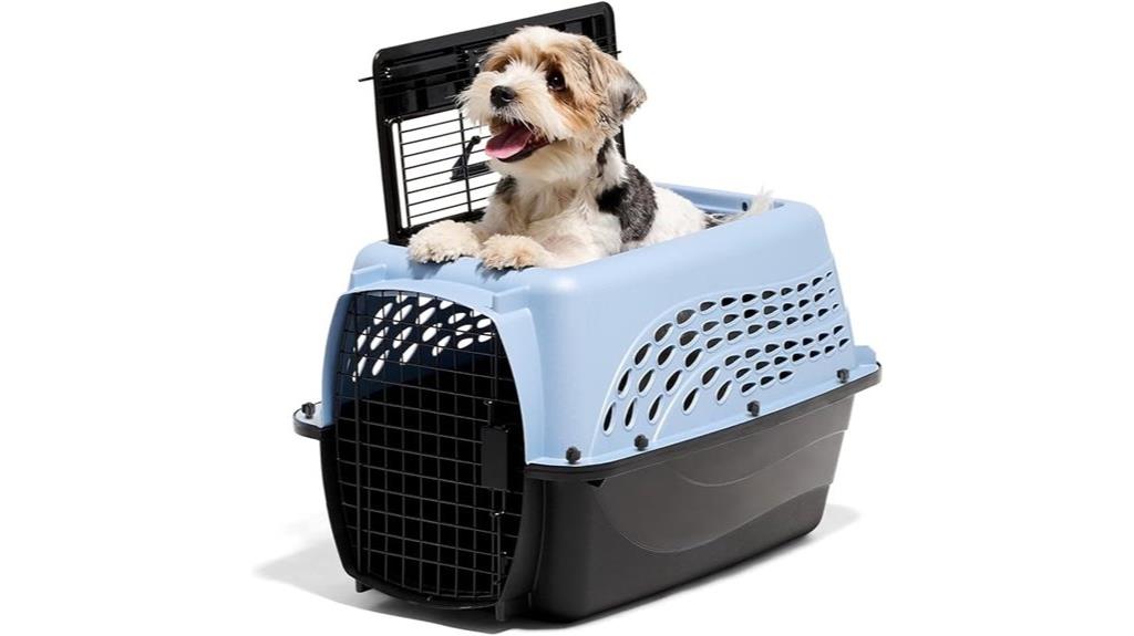 small plastic pet crate