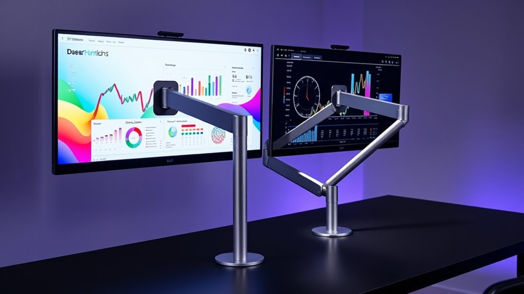top dual monitor arms