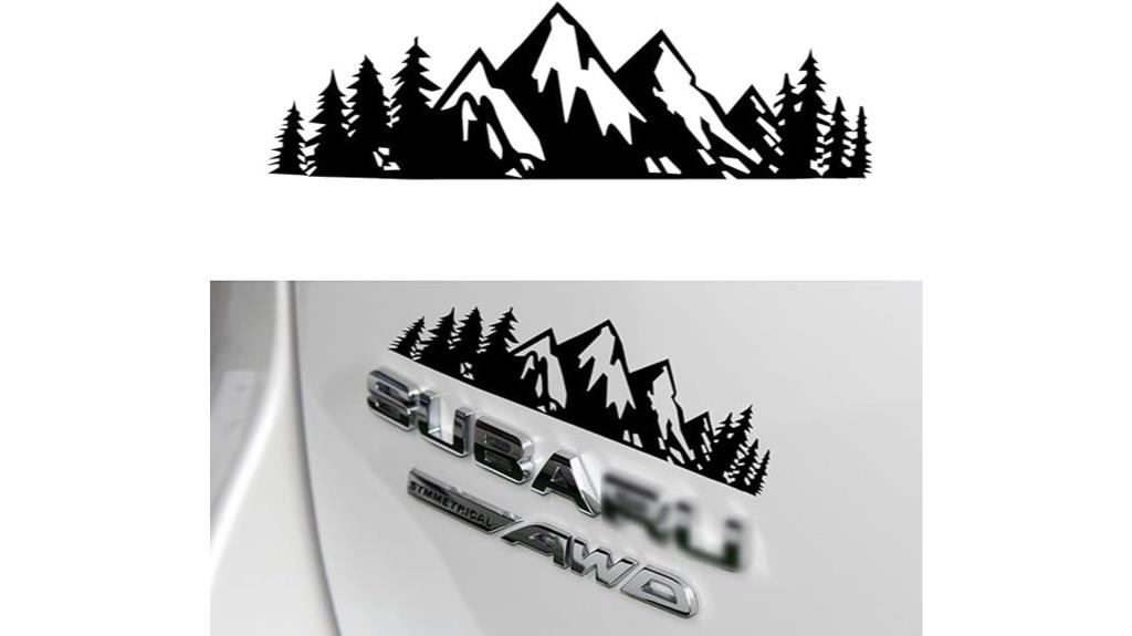 vinyl snow mountain sticker