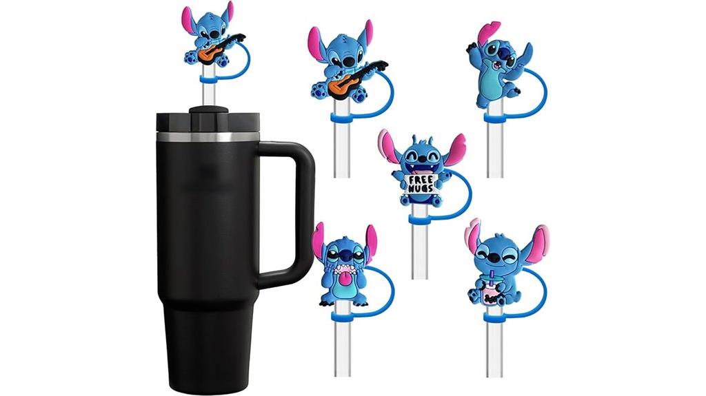 silicone straw toppers pack