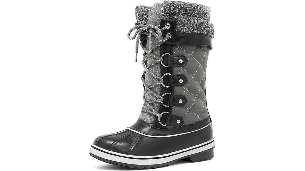 women s mid calf waterproof snow boots