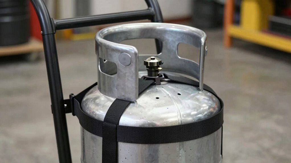 gas cylinder hand truck features