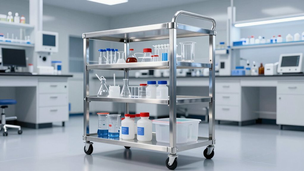 top solvent resistant lab carts