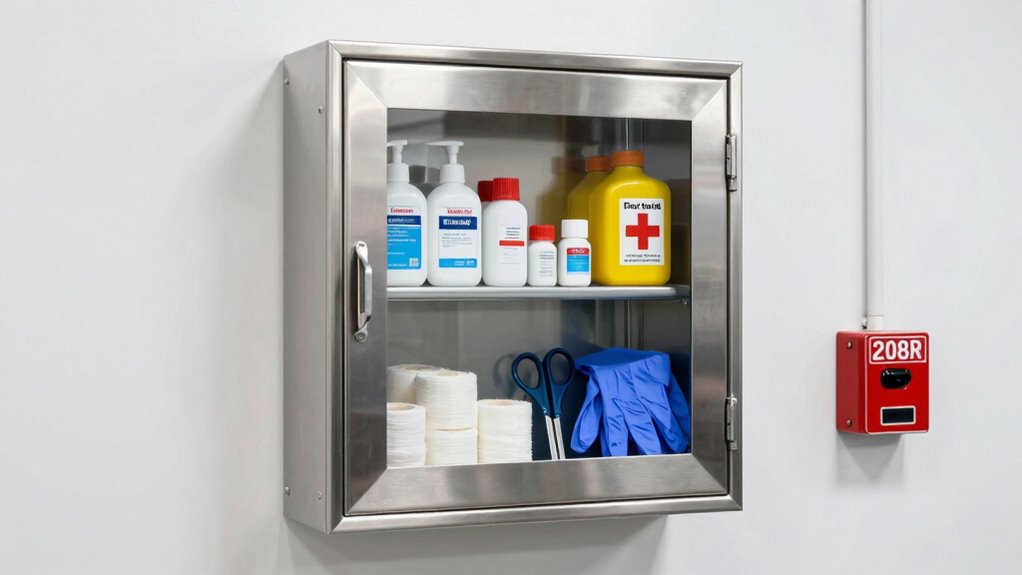 accessible organized safety supplies