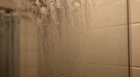 bathroom mirror fogs up