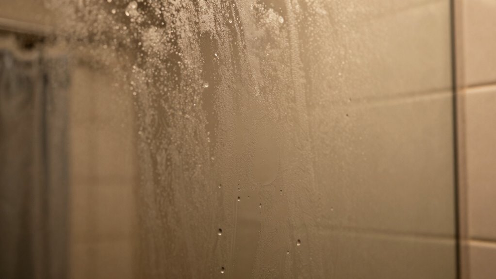 bathroom mirror fogs up
