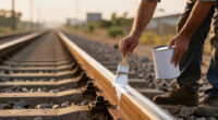 Painting The Sides Of Railroad Rails White To Reduce Derailment