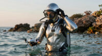 Underwater Suit-wearing Cyborg Insect Capable Of Diving And Terra-aqua Travel