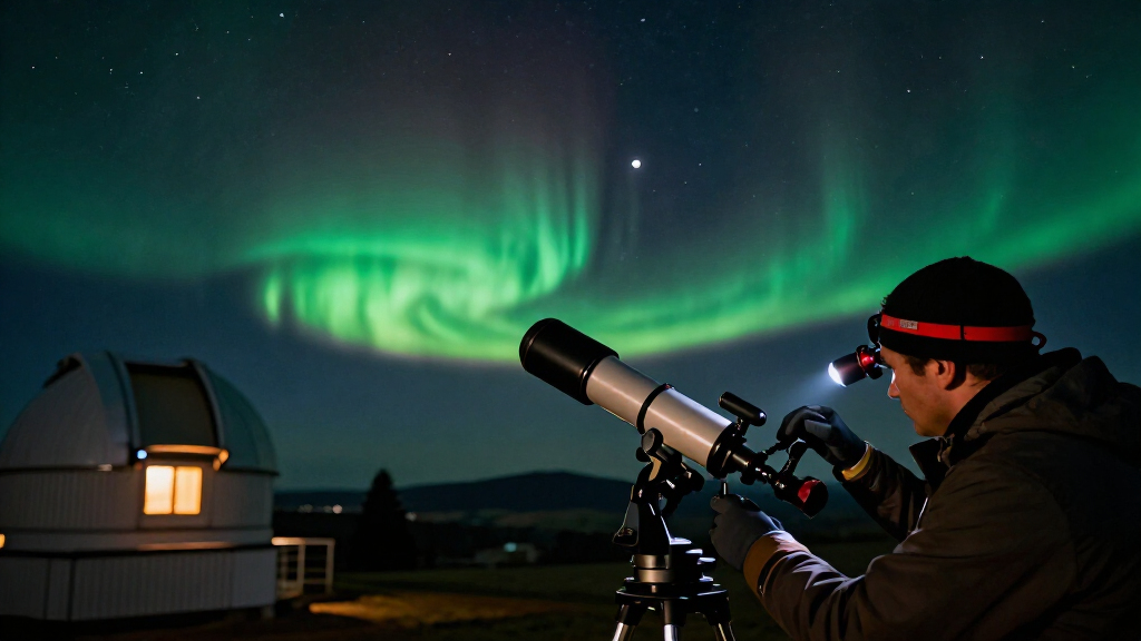 APOD: 2026 October 14 – Mars And The Beehive Under An Aurora