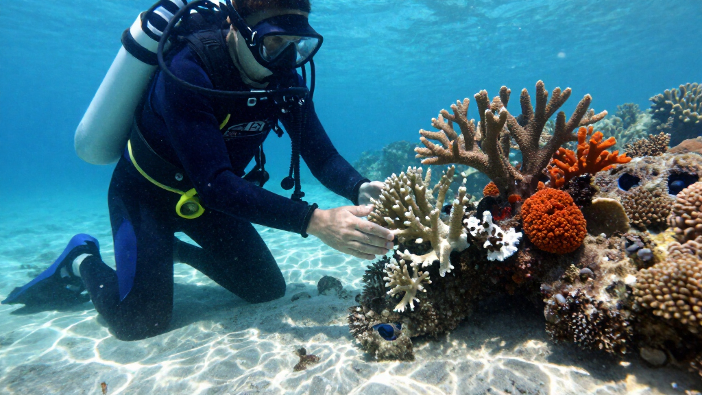 Bleached Corals Thrive Within Days When Touching Healthy Neighbour